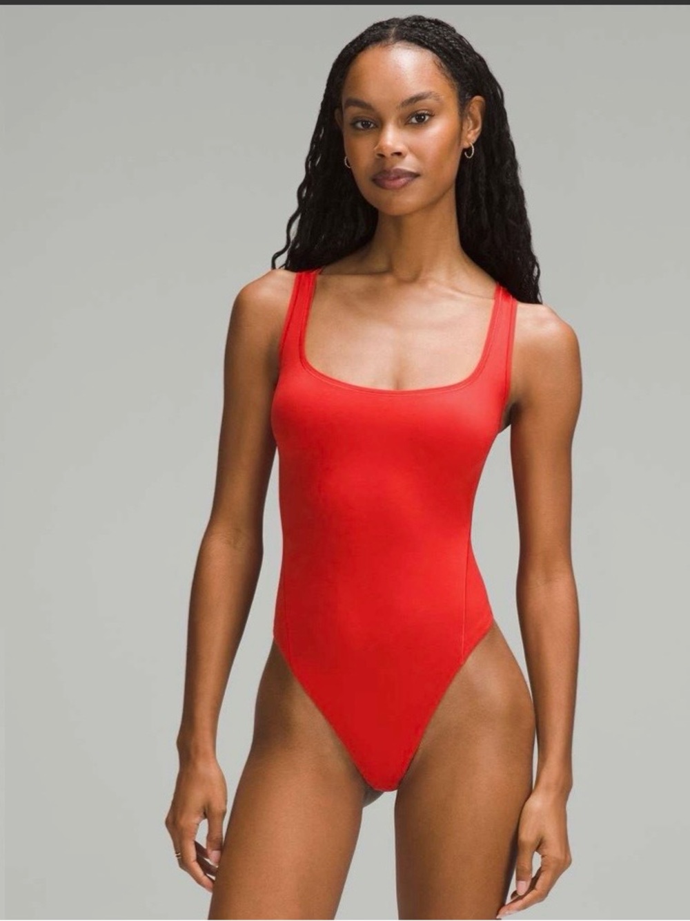 Lululemon Wundermost Ultra-Soft Nulu Square-Neck Sleeveless Bodysuit Size Medium